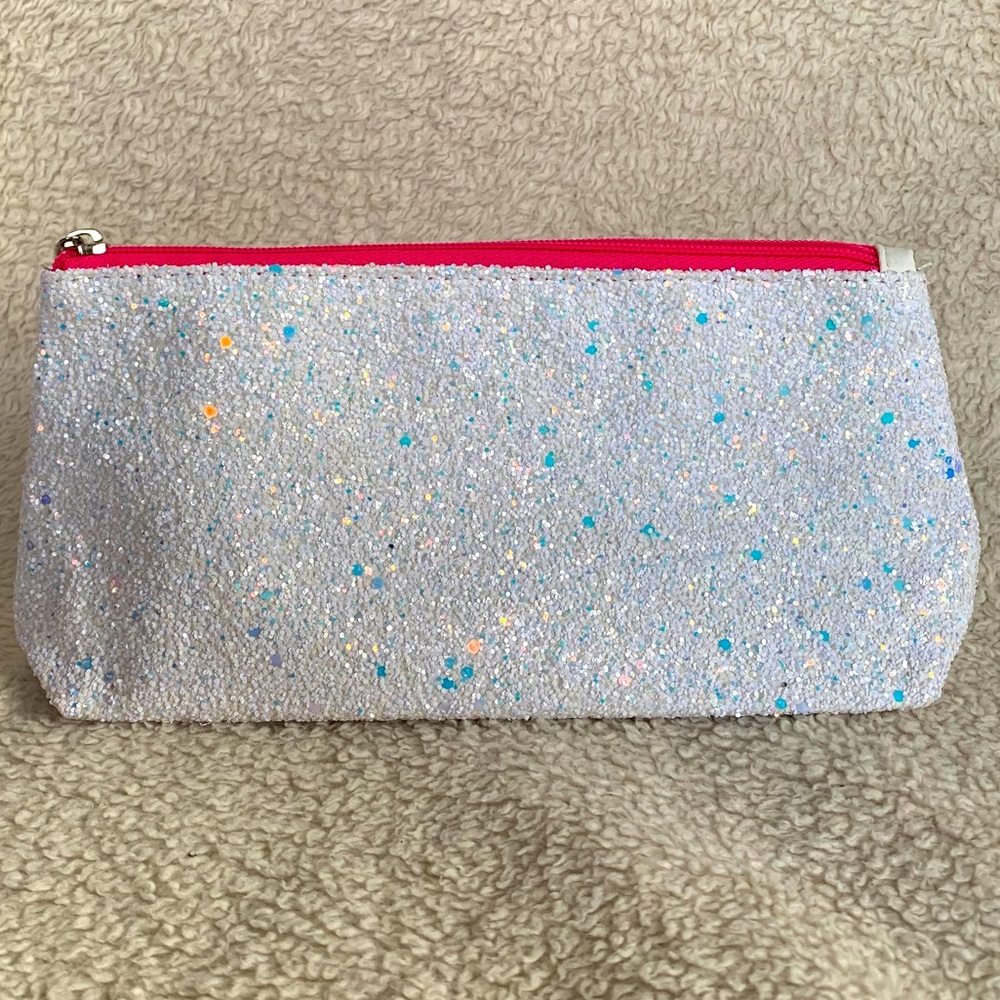 NWT sparkly Clinique cosmetic bag